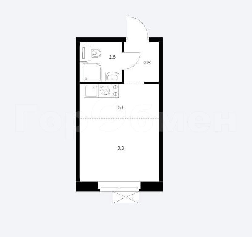 Продается 1-комнатная квартира, площадью 19.00 кв.м. Москва, улица Саларьевская, дом 9