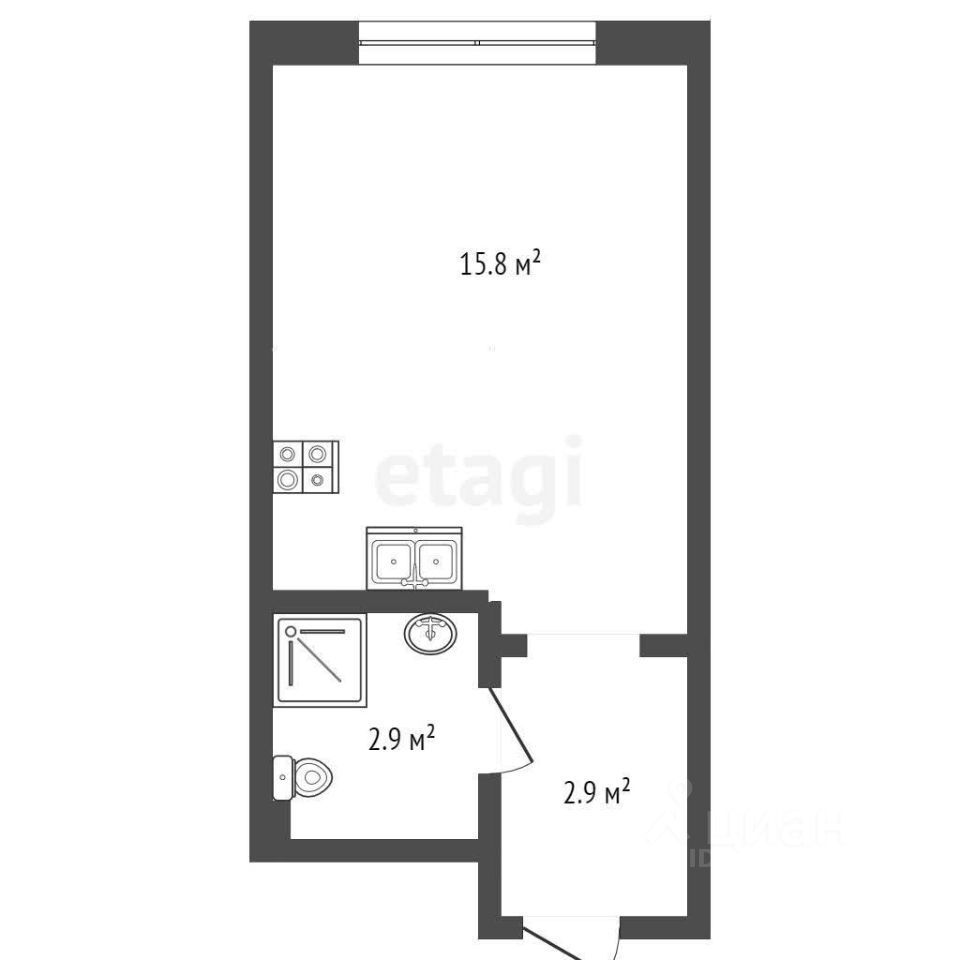 Продается 1-комнатная квартира, площадью 21.50 кв.м. Москва, улица Производственная, дом 17