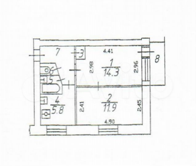 Продается 2-комнатная квартира, площадью 40.00 кв.м. Московская область, Красногорск городской округ, поселок городского типа Нахабино, улица Институтская, дом 1