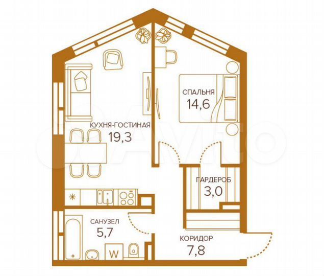 Продается 1-комнатная квартира, площадью 50.40 кв.м. Москва, улица Сосинская