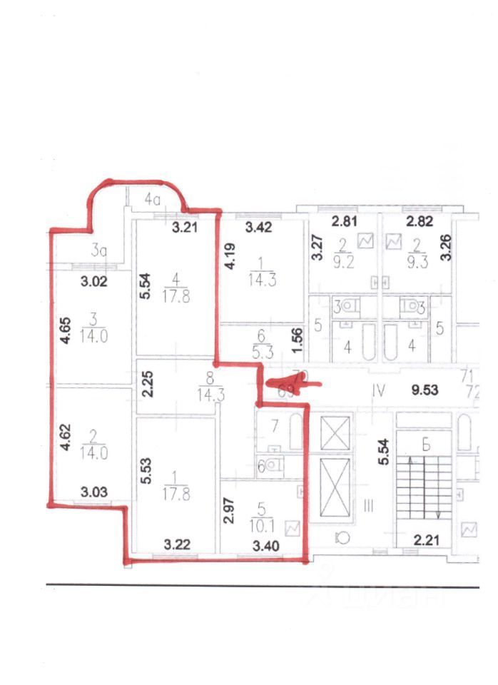 Продается 4-комнатная квартира, площадью 92.60 кв.м. Москва, улица Большая Тульская, дом 56