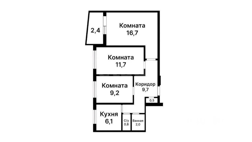 Продается 3-комнатная квартира, площадью 56.50 кв.м. Москва, Яна Райниса бульвар, дом 10