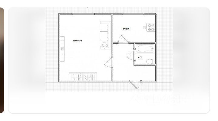 Продается 1-комнатная квартира, площадью 29.70 кв.м. Московская область, город Жуковский, улица Чапаева, дом 14а