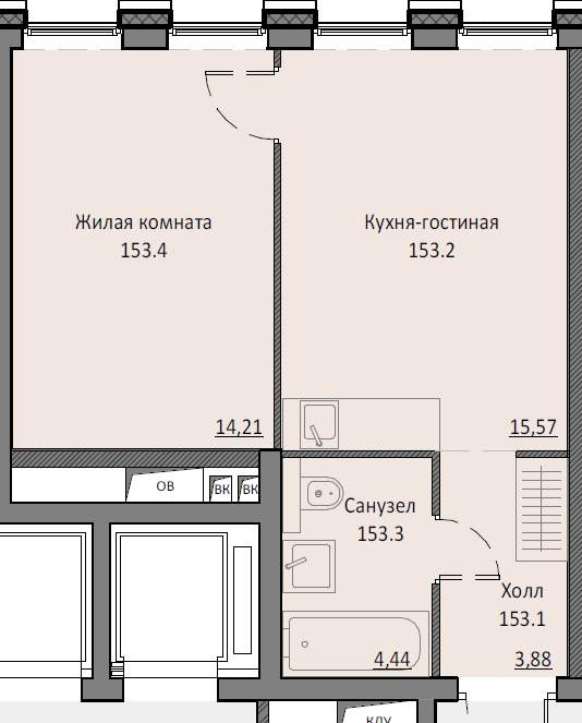 Продается 1-комнатная квартира, площадью 38.20 кв.м. Москва, улица Автозаводская, дом 24к1