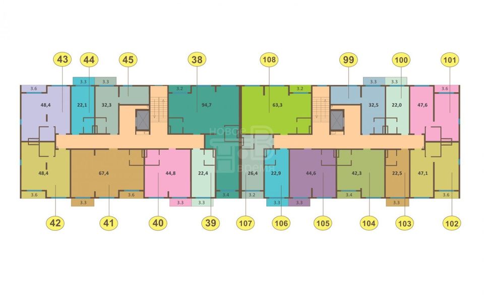 Продается 2-комнатная квартира, площадью 42.30 кв.м. Московская область, Ленинский район, город Видное, Белокаменное шоссе, дом 5вк1