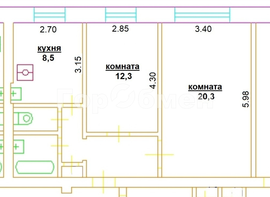 Продается 2-комнатная квартира, площадью 52.30 кв.м. Москва, улица Строителей, дом 5к1