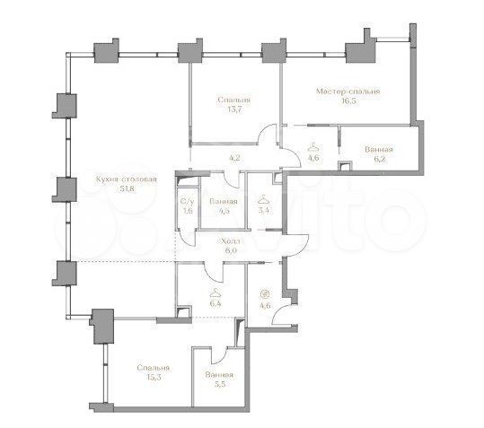 Продается 4-комнатная квартира, площадью 144.00 кв.м. Москва, набережная Лужнецкая, дом 2/4