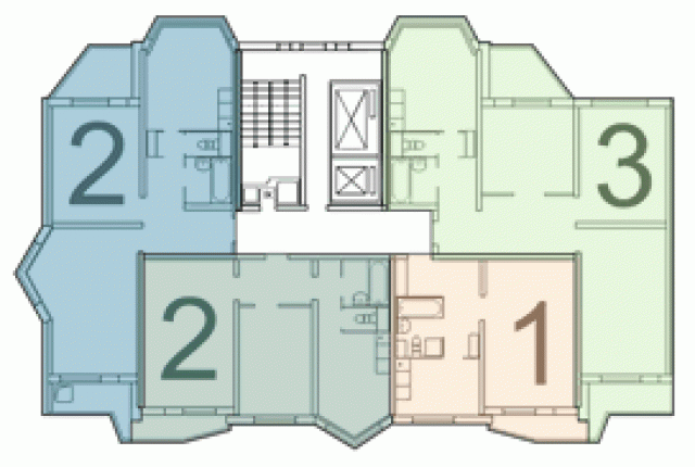 Планировка квартир в домах серии П-44Т