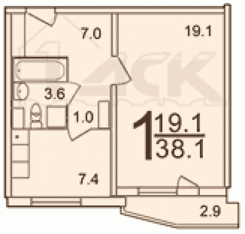 Планировка квартир в домах серии П-44Т