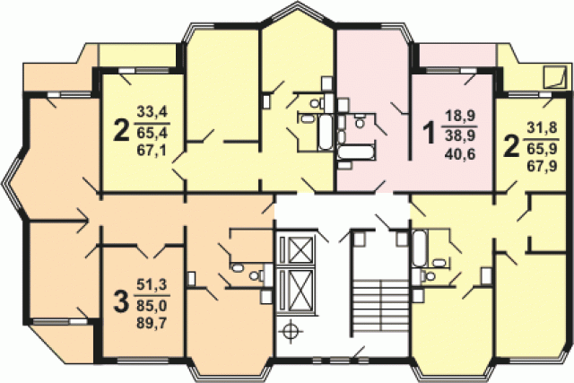 Планировка квартир в домах серии П-44ТМ