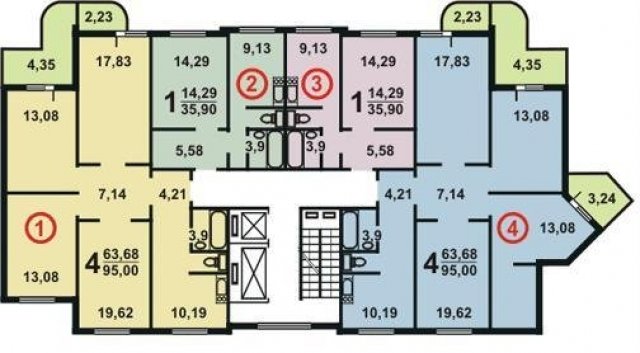 Планировка квартир в домах серии П-3М