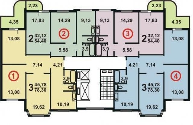 Планировка квартир в домах серии П-3М