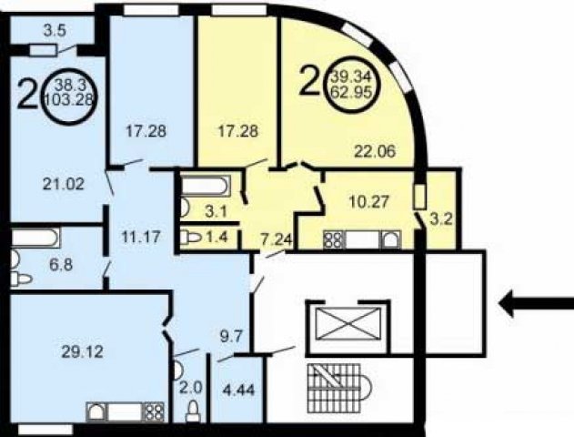 Планировка квартир в домах серии ЭГП (ЭДСК)