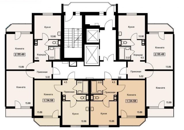 Планировка квартир в домах серии Евро'Па