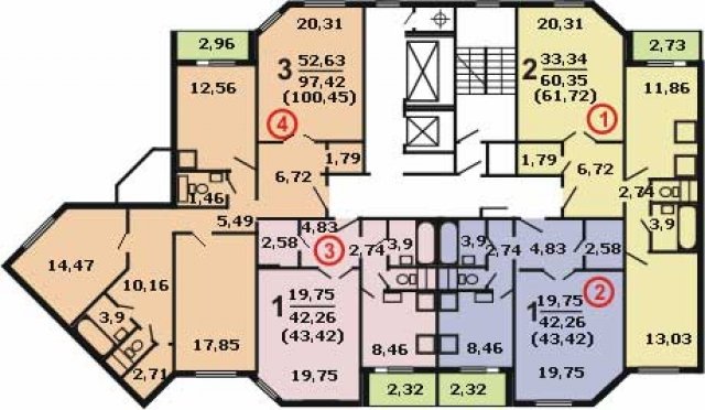 Планировка квартир в домах серии ИП-46С