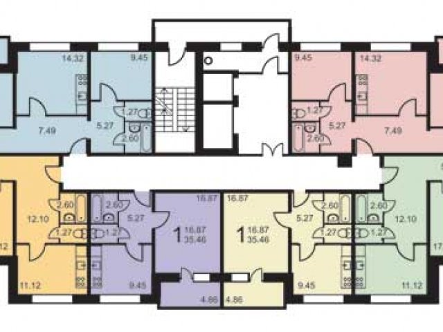 Планировка квартир в домах серии 17С-02
