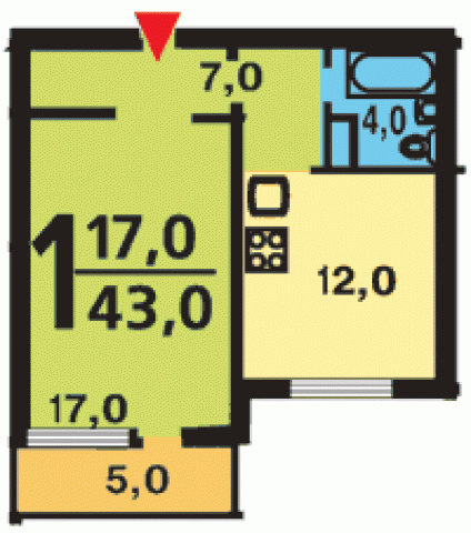 Планировка квартир в домах серии 90.1-1М.