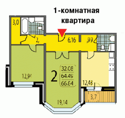 Планировка квартир в домах серии В-2002