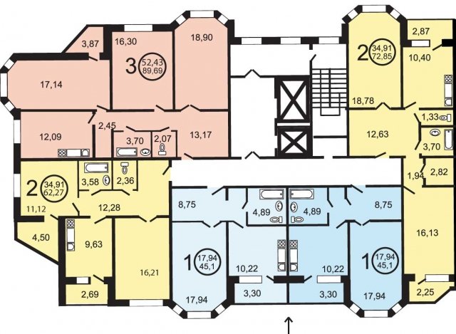 Планировка квартир в домах серии И-79-99