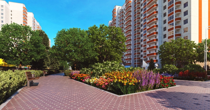 Мкр Новое Бутово. Москва, Язово дер., Новое Бутово мкр., Чечерский пр-д