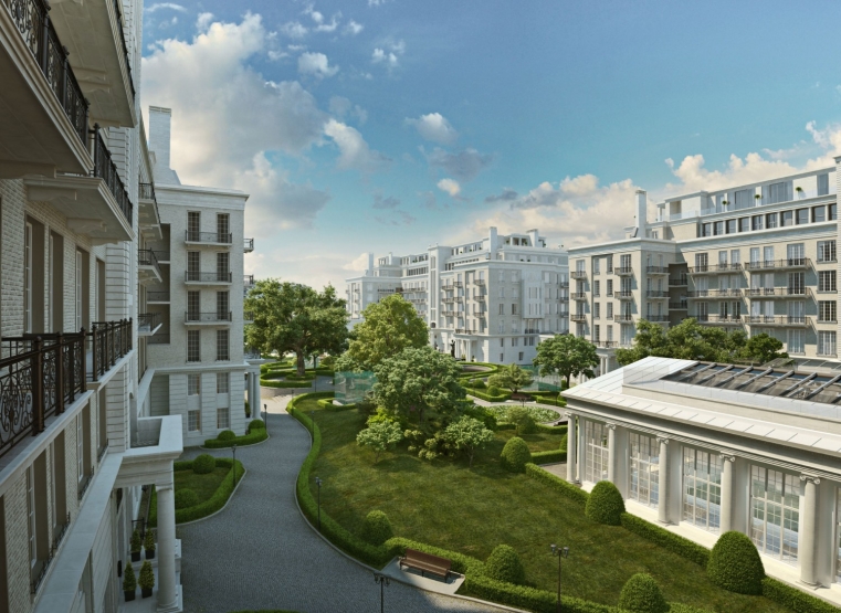 Квартал Knightsbridge Private park. Москва, Ефремова ул., 19, к. 1-4