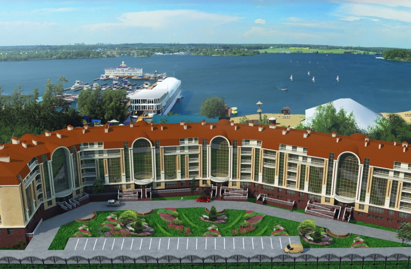 Клубный дом Admiral Waterhouse . Московская обл., Мытищи г/о, Грибки дер., Адмиральская ул., вл. 1, стр. 1