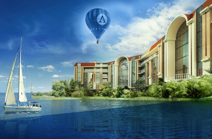 Клубный дом Admiral Waterhouse . Московская обл., Мытищи г/о, Грибки дер., Адмиральская ул., вл. 1, стр. 1