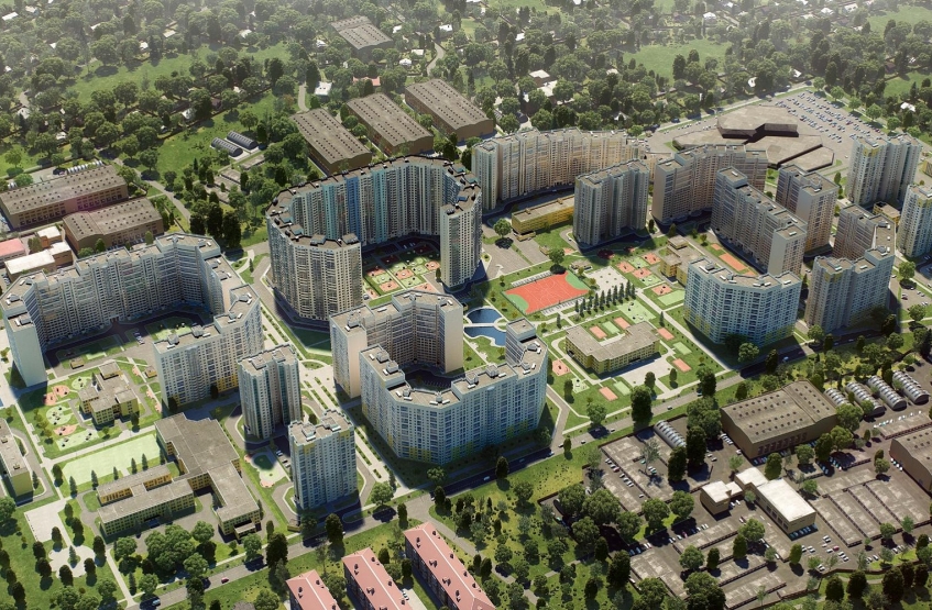 Мкр Олимпийский в Мытищах. Московская обл., Мытищи, Стрелковая ул., 29 мкр. 