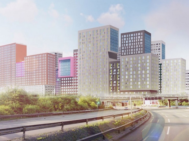 ЖК Столичные поляны. Москва, Южное Бутово, Пересечение улиц Поляны и Скобелевской