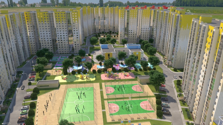 ЖК Зеленоградский. Московская обл., Солнечногорский р-н, Голубое дер., Жилинская ул.