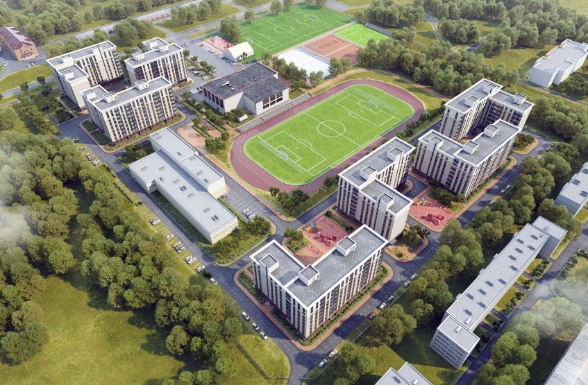 ЖК Олимп в Хотьково. Московская обл., Сергиево-Посадский р-н, Хотьково, Михеенко ул.
 